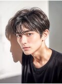 MEN'S HAIR   メンズヘア　フェザーパーマ　ブルーブラック
