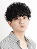 波巻きパーマメンズツイストスパイラルパーマツーブロック