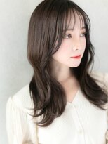 ローレン(LOREN) 透明感暗髪ブルージュ/ツヤ髪レイヤーカットロング面長