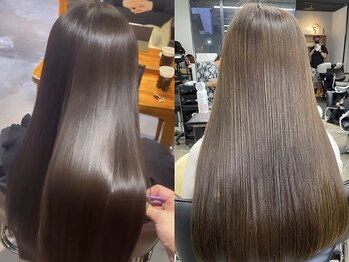 ヘアーローラン 横浜(hair LORAN yokohama)の写真/【他店で断られた方必見＊】ハイダメージ・ブリーチ毛可能な縮毛矯正◎理想の柔らかなサラサラ髪に髪質改善
