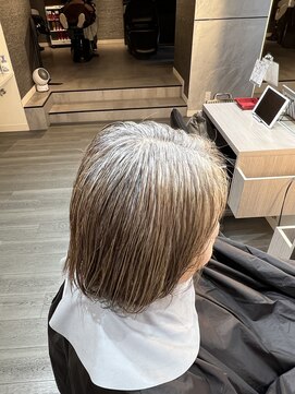 ミチオノザワヘアサロンギンザ 静岡店(Michio Nozawa HAIR SALON Ginza) グレージュ白髪ぼかしカラー/グレーブラウン/30代/40代