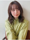 レイヤー パーマ イメチェン 艶カラー 透明感