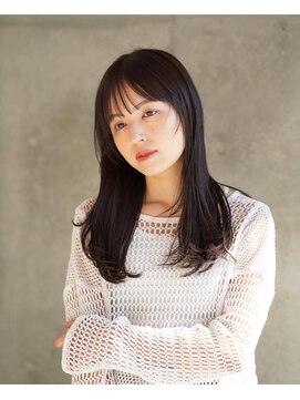 ベイショア(Bay Shore NY) ミディアムレイヤーメテオカラーシースルーバング