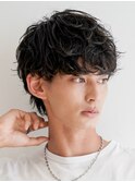 モテる黒髪ネープレスショート束感モテ髪ワックスなしマッシュ