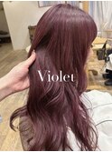 ラベンダーピンクブラウンセミロングレイヤーID-15