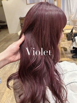 バイオレット 表参道店(Violet) ラベンダーピンクブラウンセミロングレイヤーID-15