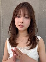 ロンドワン 三宮元町(Lond one)&nbsp;セミロングレイヤーカット/顔まわりフェザーバング