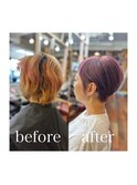 #明るいピンク #ブリーチ #ショートボブヘア