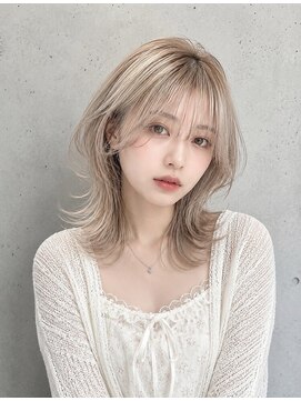 アースオーセンティック 熊本長嶺店(EARTH Authentic) ハッシュカットをブロンドカラー