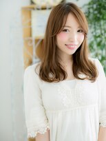 ネル 仙台(Nelu)&nbsp;仙台/髪質改善/流しバング×ヘーゼルベージュ！ゆるふわロングf
