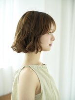 リトル 飯塚(little) ふんわりウェーブボブ×ミルクティーベージュ