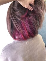 モアヘアー(MORE-HAIR)&nbsp;インナーカラーピンク×パープル