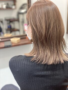 チルヘアデザイン(chill hair design) 骨格カバーできるナチュラルウルフスタイル