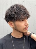 波巻きスパイラルパーママッシュショート無造作パーマ刈り上げ
