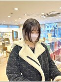 ボブ×インナーカラー