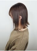 切りっぱなし透け感ロブ