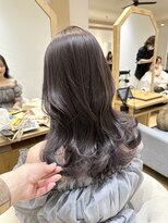 バイオレット 栄店(Violet) ラベンダーアッシュグレージュブリーチなしミディアムレイヤー