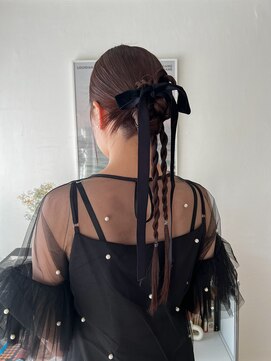 ニュイ(NUIT) ヘアアレンジミルクティーベージュブリーチ無しダブルカラー