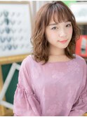 ★フレンチカジュアル小顔波巻きウェーブミディアム20代30代★1
