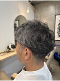 ビジネスショートパーマヘア