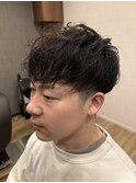 【パーマ風】ショートマッシュ