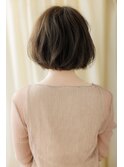 透けバング大人美人ニュアンスパーマゆるふわボブZ戸頭30代40代