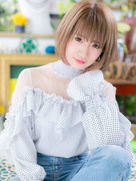 カバーヘア イヴ 戸頭店(COVER HAIR EVE) 大人かわこなれヘアツヤ感厚めバング丸みボブc6戸頭20代30代40代