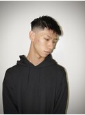 BURGメンズカットアップバングスパイキーショートスキンフェード