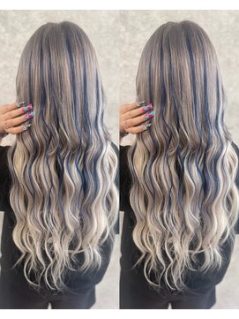 アンダーバー(UNDRvr) ホワイトシルバー×ネイビーブルー