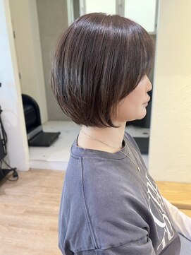 セイドット リー(Say. Ree) Say.丸みショートレイヤーシルキーベージュミルクティーベージュ