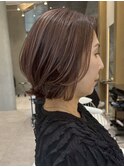 表参道白髪ぼかしマッシュショートヘアッシュベージュ40代50代