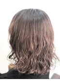 デザインカラー/レイヤーカット/ウエットヘア/オリーブベージュ