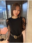 bob /切りっぱなしbob / straight bob / 2way bang / olive hair