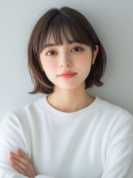 ミツバ(3tuba) 大人可愛い 小顔マッシュ ショートボブ ウルフカット ベージュ