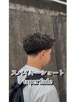 エレベート(Elevate)&nbsp;スパイキーショートテーパーフェードピンパーマ