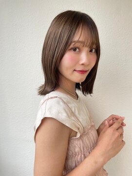 カバーヘア ブリス 大宮西口(COVER HAIR bliss) くびれボブ/ミルクティーベージュ/大人可愛い小顔ヘアp大宮