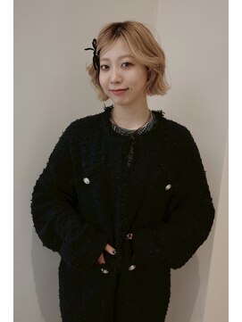 チザン(TIZAN) ふんわりミルクティベージュ × ゆるふわボブ＊