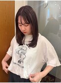 【大前晴奈】ピンクブラウン×フェイスレイヤーレイヤーカット