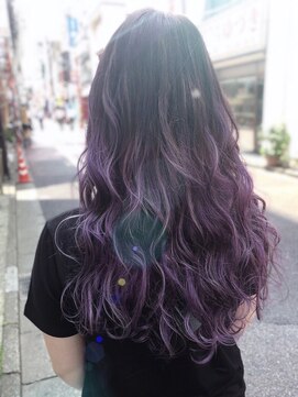 あるじゃんすー 新宿店 モーヴパープル#シールエクステ#グラデーションカラー#新宿