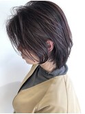 【担当JUN 】透け感ピンクベージュxウルフショート
