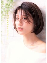 ソア 武蔵小杉(SOAR) かきあげ前髪トリートメントカラーグラボブひし形ショート