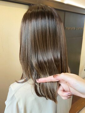 ナナナパレナ 梅田店(nanana parena) 透き通るような髪色に＊艶髪輝く透明デザインカラー♪