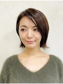 前髪長め大人外ハネボブ20代30代40代表参道