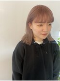 春色くすみピンクベージュカラー