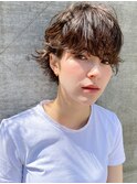 【デザインパーマ】耳かけショート×ニュアンスパーマ