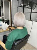 ホワイトベージュボブ