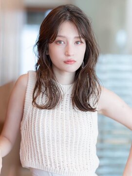 ケアリー 成増(Carelly) 大人かわいい前髪セシルカットココアブラウンフリンジウェーブ