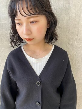 ジーナ 博多筑紫口(Zina) ダークトーン×ニュアンスパーマ