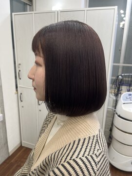 メルシー トータル ブランディング サロン(merci TOTAL BRANDING SALON) ミニボブ/モーヴブラウン【横浜】