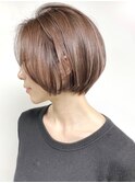 【morio原宿】大人ショート ハイライトカラー ピンクブラウン